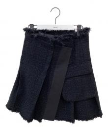 sacai（サカイ）の古着「ツイード ラップスカート」｜ブラック