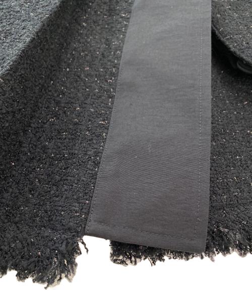 sacai（サカイ）sacai (サカイ) ツイード ラップスカート ブラック サイズ:1の古着・服飾アイテム