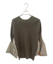 sacai（サカイ）の古着「Nylon Twill Mix Cotton Jersey Pullover」｜ベージュ