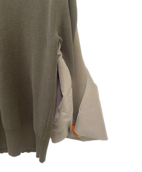 sacai（サカイ）sacai (サカイ) Nylon Twill Mix Cotton Jersey Pullover ベージュ サイズ:1の古着・服飾アイテム