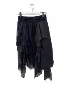 sacaiサカイ）の古着「Suiting Mix Skirt」｜ブラック