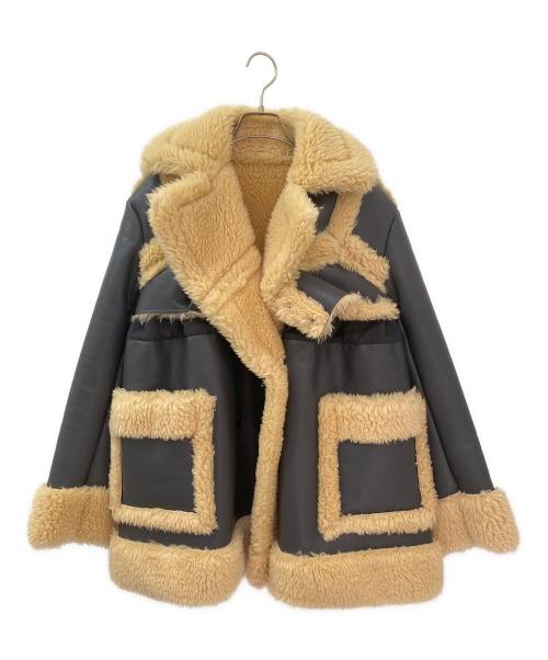 sacai（サカイ）sacai (サカイ) Faux Shearling Coat グレー サイズ:1の古着・服飾アイテム