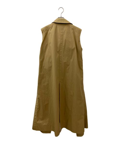 sacai（サカイ）sacai (サカイ) ノースリーブライダーストレンチコート ベージュ サイズ:1の古着・服飾アイテム