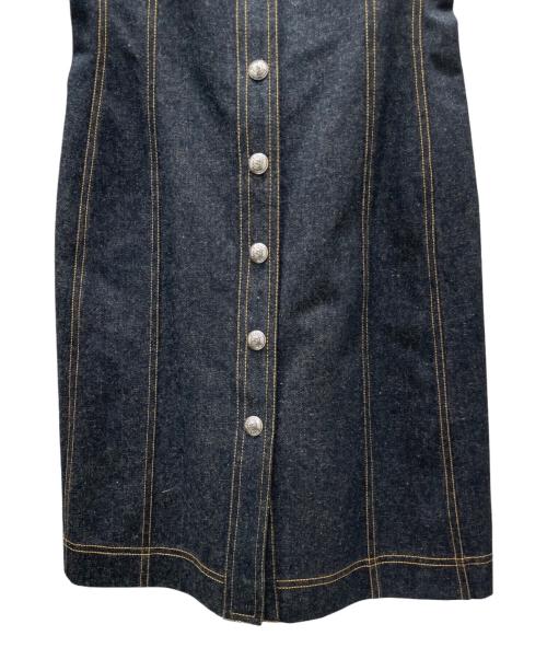 CHANEL（シャネル）CHANEL (シャネル) ココボタン ノースリーブデニムワンピース インディゴ サイズ:36の古着・服飾アイテム