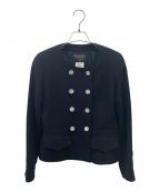 CHANELシャネル）の古着「ノーカラージャケット」｜ネイビー
