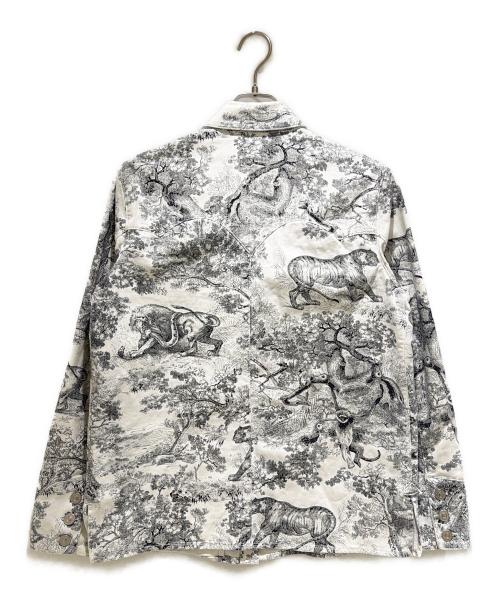 Christian Dior（クリスチャン ディオール）Christian Dior (クリスチャン ディオール) トワルジュイジャケット/デニムジャケット ホワイト×ブラック サイズ:36の古着・服飾アイテム