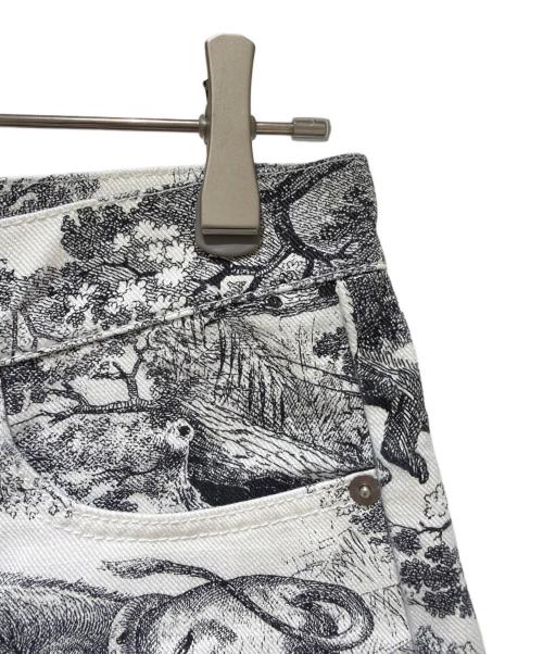 Christian Dior（クリスチャン ディオール）Christian Dior (クリスチャン ディオール) トワルジュイショートパンツ ホワイト×ブラック サイズ:34の古着・服飾アイテム
