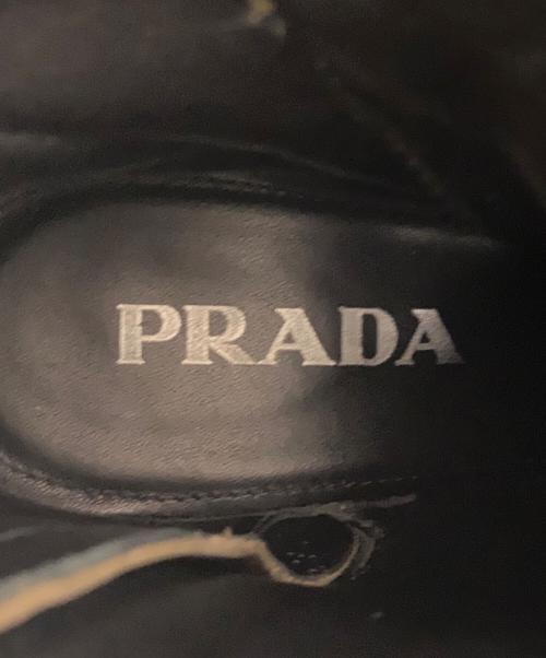 PRADA（プラダ）PRADA (プラダ) レースアップブーツ カーキ サイズ:36 1/2の古着・服飾アイテム