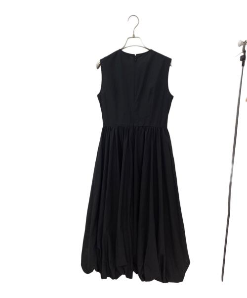 UNITED ARROWS TOKYO（ユナイテッドアローズトウキョウ）UNITED ARROWS TOKYO (ユナイテッドアローズトウキョウ) ソリッド バルーン ロングワンピース ブラック サイズ:38の古着・服飾アイテム