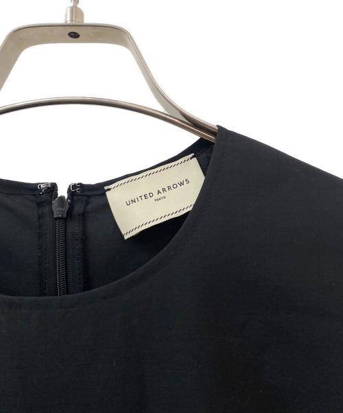 UNITED ARROWS TOKYO（ユナイテッドアローズトウキョウ）UNITED ARROWS TOKYO (ユナイテッドアローズトウキョウ) ソリッド バルーン ロングワンピース ブラック サイズ:38の古着・服飾アイテム