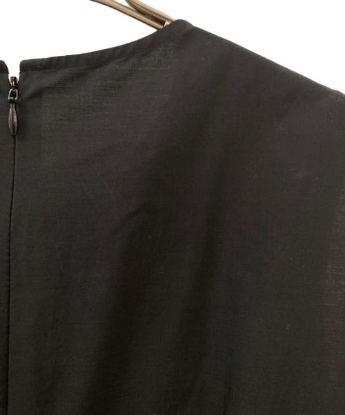 UNITED ARROWS TOKYO（ユナイテッドアローズトウキョウ）UNITED ARROWS TOKYO (ユナイテッドアローズトウキョウ) ソリッド バルーン ロングワンピース ブラック サイズ:38の古着・服飾アイテム