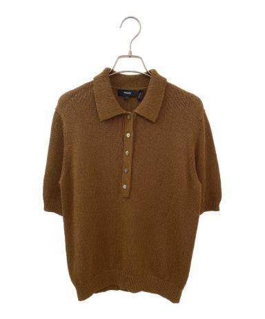 新品未使用 Theory ウール半袖ニット ブラウン系 S完売 中古・古着通販】theory (セオリー) 半袖ニット ブラウン サイズ:S
