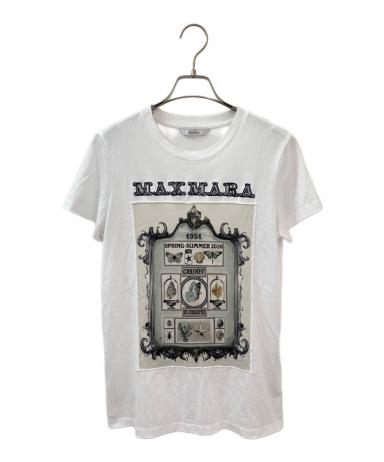 中古・古着通販】MaxMara (マックスマーラ) プリントTシャツ ホワイト