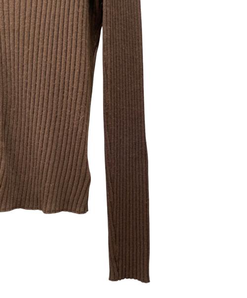 theory（セオリー）theory (セオリー) ウォッシャブルリネンブレンドカーディガン Washable Linen ブラウン サイズ:Sの古着・服飾アイテム