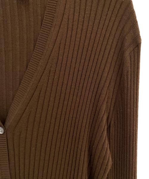theory（セオリー）theory (セオリー) ウォッシャブルリネンブレンドカーディガン Washable Linen ブラウン サイズ:Sの古着・服飾アイテム