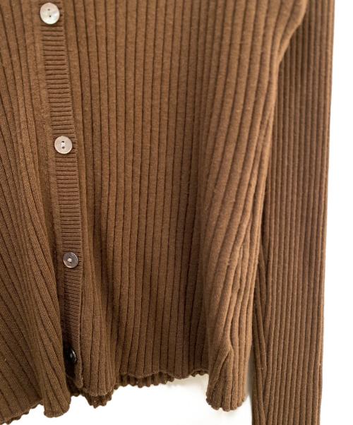 theory（セオリー）theory (セオリー) ウォッシャブルリネンブレンドカーディガン Washable Linen ブラウン サイズ:Sの古着・服飾アイテム