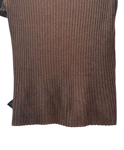 theory（セオリー）theory (セオリー) ウォッシャブルリネンリブニットTシャツ Washable Linen ブラウン サイズ:Sの古着・服飾アイテム