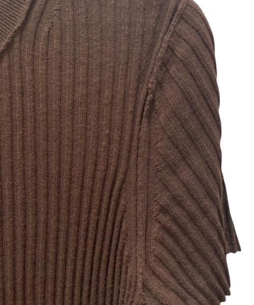 theory（セオリー）theory (セオリー) ウォッシャブルリネンリブニットTシャツ Washable Linen ブラウン サイズ:Sの古着・服飾アイテム
