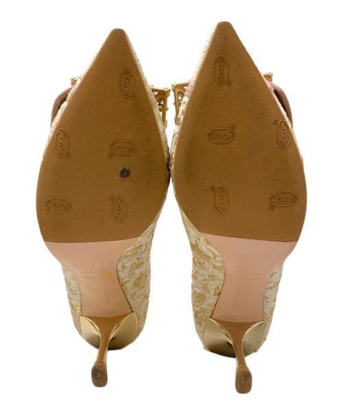 Roger Vivier（ロジェ ヴィヴィエ）Roger Vivier (ロジェ ヴィヴィエ) 花柄ビジューパンプス アイボリー サイズ:38の古着・服飾アイテム