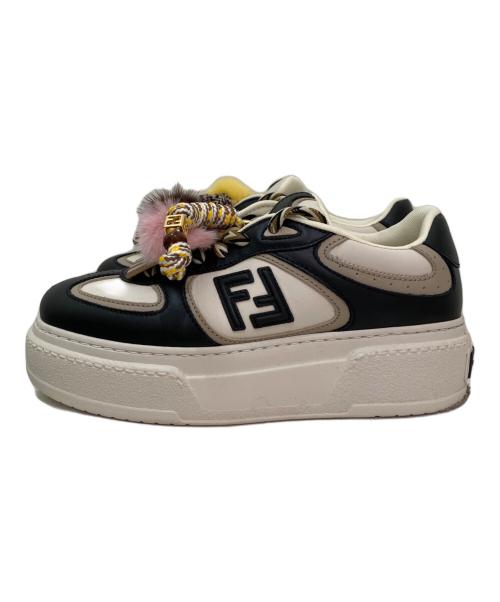 FENDI（フェンディ）FENDI (フェンディ) Match プラットフォームスニーカー ホワイト×ブラック サイズ:36の古着・服飾アイテム