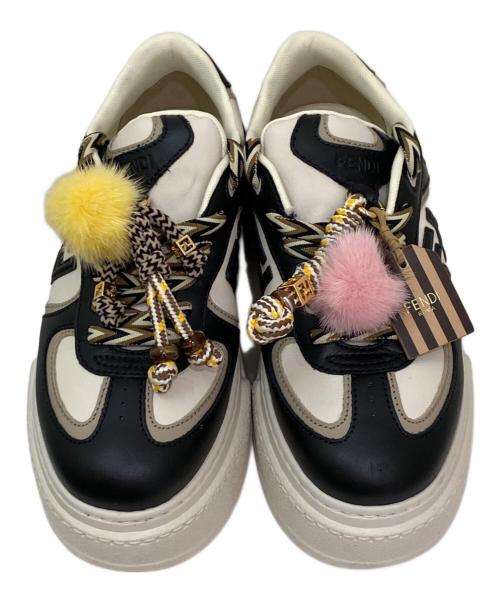 FENDI（フェンディ）FENDI (フェンディ) Match プラットフォームスニーカー ホワイト×ブラック サイズ:36の古着・服飾アイテム