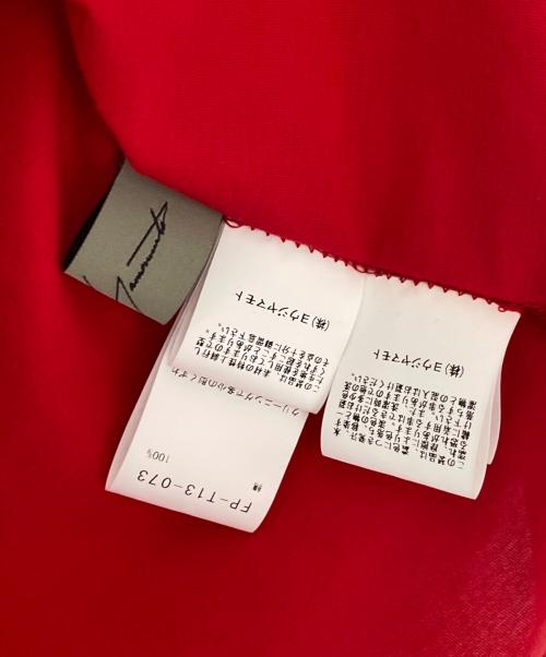 YOHJI YAMAMOTO（ヨウジヤマモト）YOHJI YAMAMOTO (ヨウジヤマモト) ドルマンスリーブ半袖カットソー レッド サイズ:2の古着・服飾アイテム