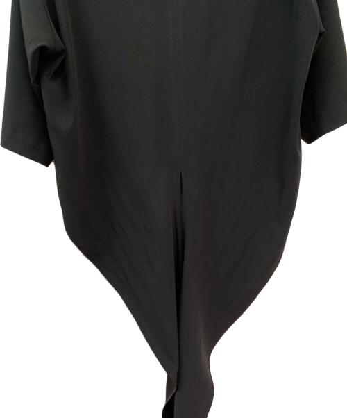 Y's（ワイズ）Y's (ワイズ) TRIACETATE/POLYESTER WAIST WRAP BLOUSE ブラック サイズ:1の古着・服飾アイテム