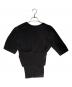 Y's（ワイズ）の古着「TRIACETATE/POLYESTER WAIST WRAP BLOUSE」｜ブラック