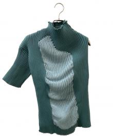 ISSEY MIYAKE（イッセイミヤケ）の古着「NUDE SHIRT リブ ニット カットソー」｜グリーン
