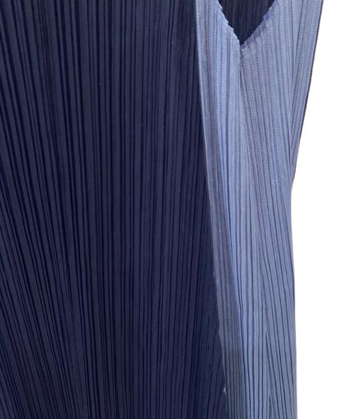 PLEATS PLEASE（プリーツプリーズ）PLEATS PLEASE (プリーツプリーズ) プリーツノースリーブワンピース ネイビー サイズ:5の古着・服飾アイテム