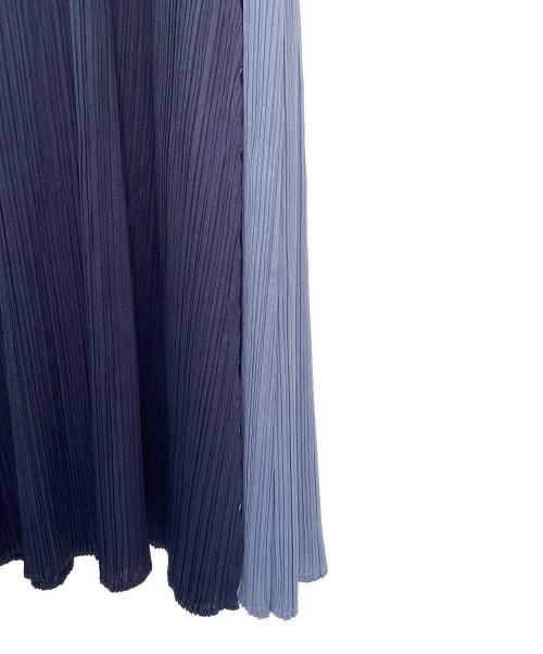 PLEATS PLEASE（プリーツプリーズ）PLEATS PLEASE (プリーツプリーズ) プリーツノースリーブワンピース ネイビー サイズ:5の古着・服飾アイテム