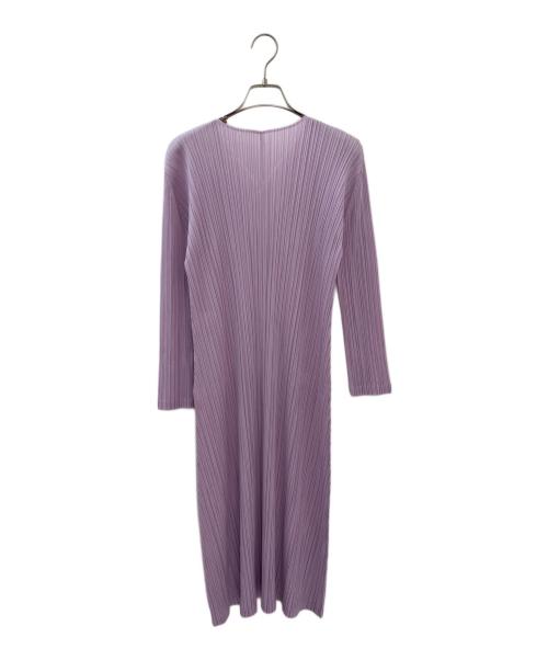 PLEATS PLEASE（プリーツプリーズ）PLEATS PLEASE (プリーツプリーズ) 長袖ワンピース パープル サイズ:3の古着・服飾アイテム