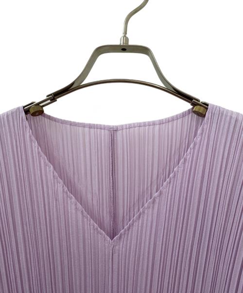 PLEATS PLEASE（プリーツプリーズ）PLEATS PLEASE (プリーツプリーズ) 長袖ワンピース パープル サイズ:3の古着・服飾アイテム