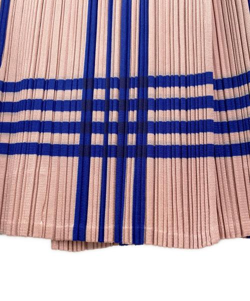 PLEATS PLEASE（プリーツプリーズ）PLEATS PLEASE (プリーツプリーズ) プリーツテーラードジャケット ピンク×ブルー サイズ:3の古着・服飾アイテム