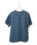 HERMESエルメス）の古着「マキシTシャツ 《マイヨン・エケストル》プリント」｜ブルー・アドリアティック