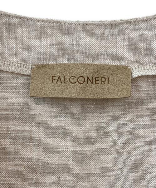 Falconeri（ファルコネ―リ）Falconeri (ファルコネ―リ) ラメリネンロングワンピース ベージュ サイズ:Sの古着・服飾アイテム