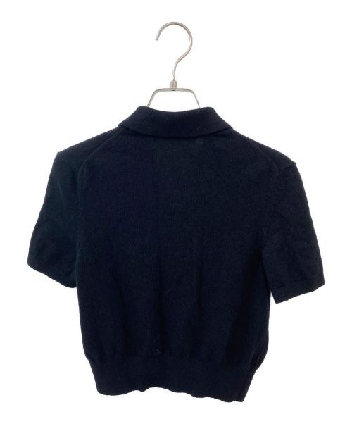 ALEXANDER WANG（アレキサンダー・ワン）ALEXANDER WANG (アレキサンダー・ワン) ロゴ入りウールポロカーディガン ブラック サイズ:Sの古着・服飾アイテム