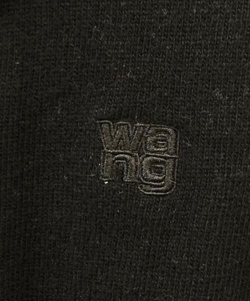 ALEXANDER WANG（アレキサンダー・ワン）ALEXANDER WANG (アレキサンダー・ワン) ロゴ入りウールポロカーディガン ブラック サイズ:Sの古着・服飾アイテム