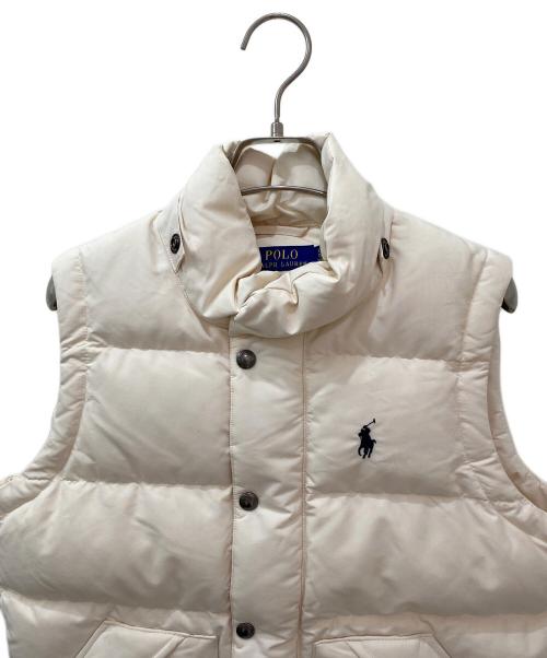 POLO RALPH LAUREN（ポロ・ラルフローレン）POLO RALPH LAUREN (ポロ・ラルフローレン) ダウンベスト アイボリー サイズ:XSの古着・服飾アイテム