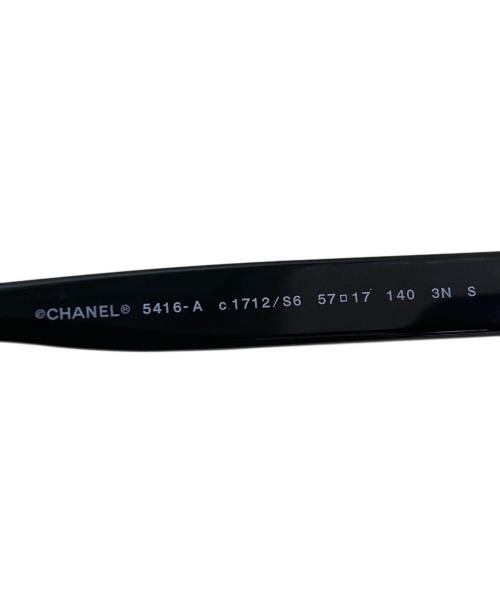 CHANEL（シャネル）CHANEL (シャネル) オーバル シェイプ サングラス ブラック サイズ:57□17　140の古着・服飾アイテム