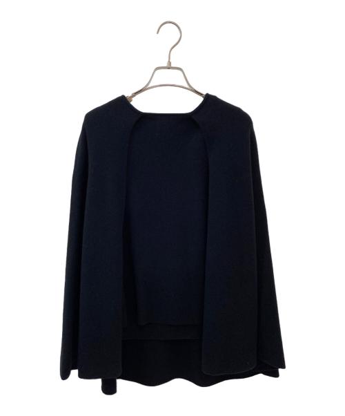 MYLAN（マイラン）MYLAN (マイラン) Wool Cashmere Cape Knit ブラック サイズ:Fの古着・服飾アイテム
