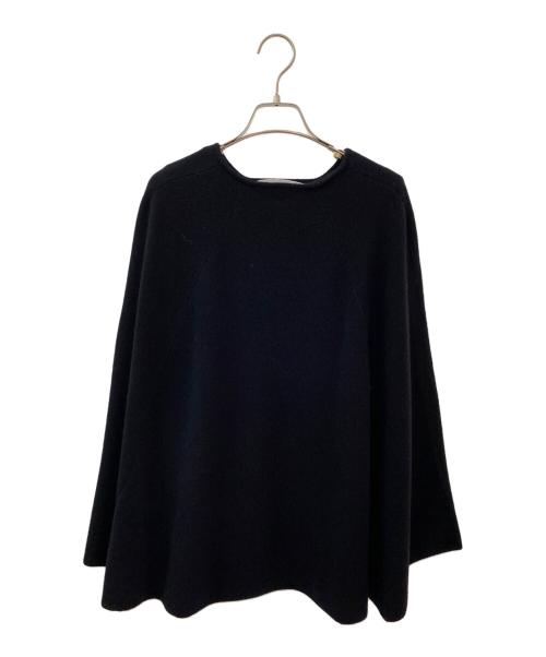 MYLAN（マイラン）MYLAN (マイラン) Wool Cashmere Cape Knit ブラック サイズ:Fの古着・服飾アイテム
