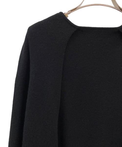 MYLAN（マイラン）MYLAN (マイラン) Wool Cashmere Cape Knit ブラック サイズ:Fの古着・服飾アイテム