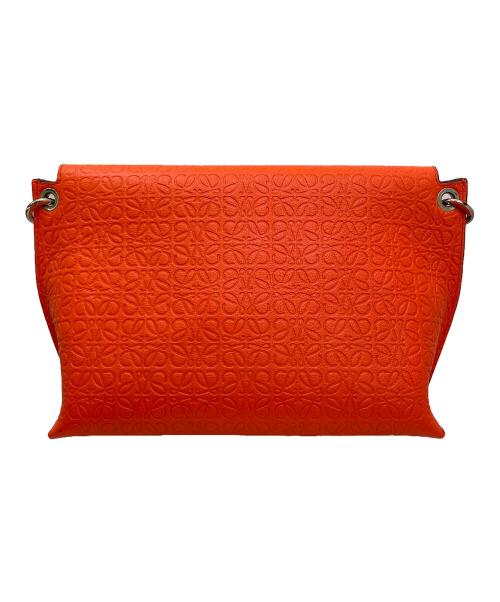 LOEWE（ロエベ）LOEWE (ロエベ) リピートアナグラムアベニューチェーンショルダーバッグ オレンジの古着・服飾アイテム