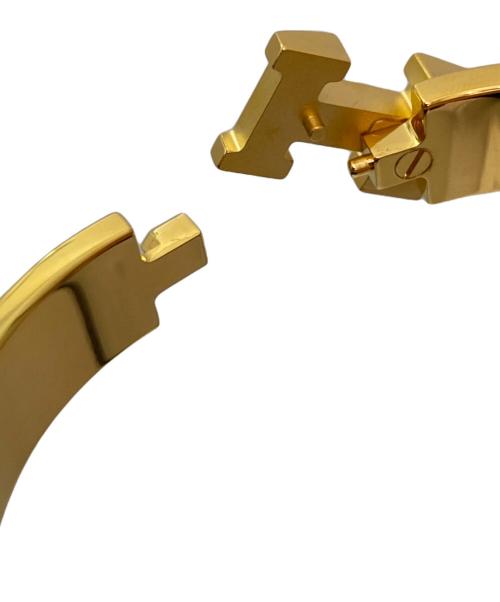 HERMES（エルメス）HERMES (エルメス) エナメルブレスレット クリックH/シュヴァル・ドゥ・クール・バンダナ オルフェーヴル・ジョーヌ・ドール / 黒の古着・服飾アイテム