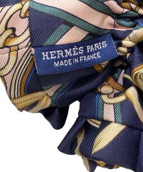 HERMES（エルメス）HERMES (エルメス) シュシュ 《マグノリア・グラン・トゥラララ》 マリンの古着・服飾アイテム