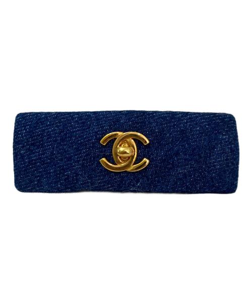 CHANEL（シャネル）CHANEL (シャネル) デニムココマークターンロックバレッタ インディゴの古着・服飾アイテム