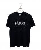 patouパトゥ）の古着「ビジュー付きTシャツ」｜ブラック