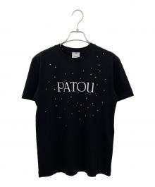 patou（パトゥ）の古着「ビジュー付きTシャツ」｜ブラック