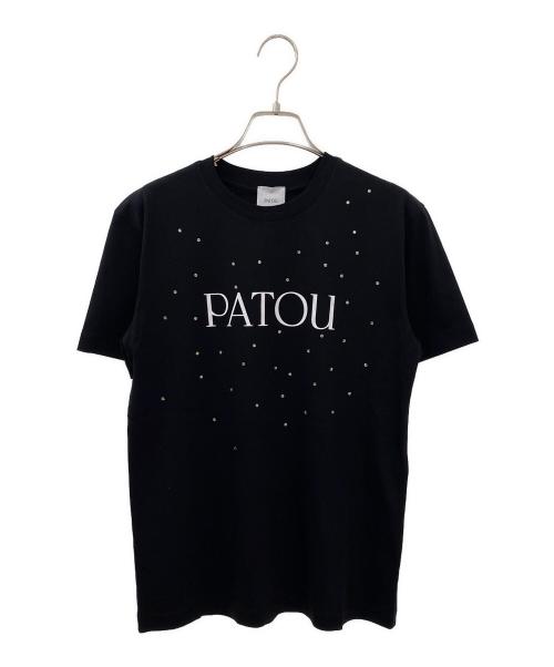 patou（パトゥ）patou (パトゥ) ビジュー付きTシャツ ブラック サイズ:XSの古着・服飾アイテム
